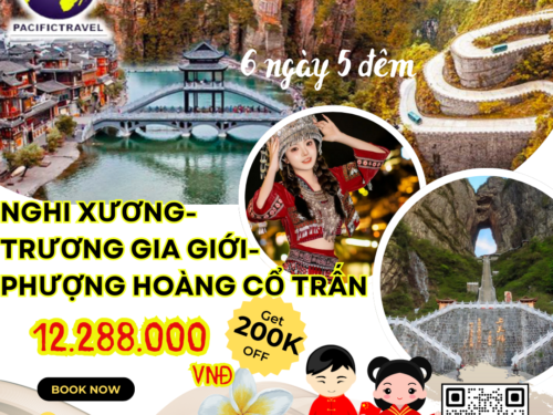 TOUR NGHI XƯƠNG – PHƯỢNG HOÀNG CỔ TRẤN – TRƯƠNG GIA GIỚI – THIÊN MÔN SƠN